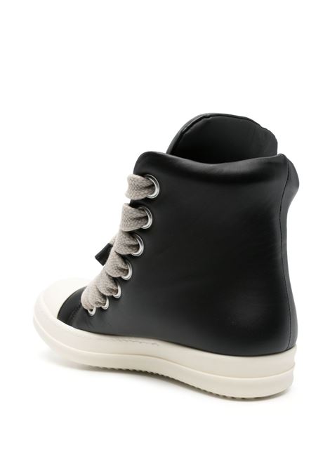 Black jumbo laced highy-top sneakers Rick owens - men RICK OWENS | RU01E5892LLPPW2911